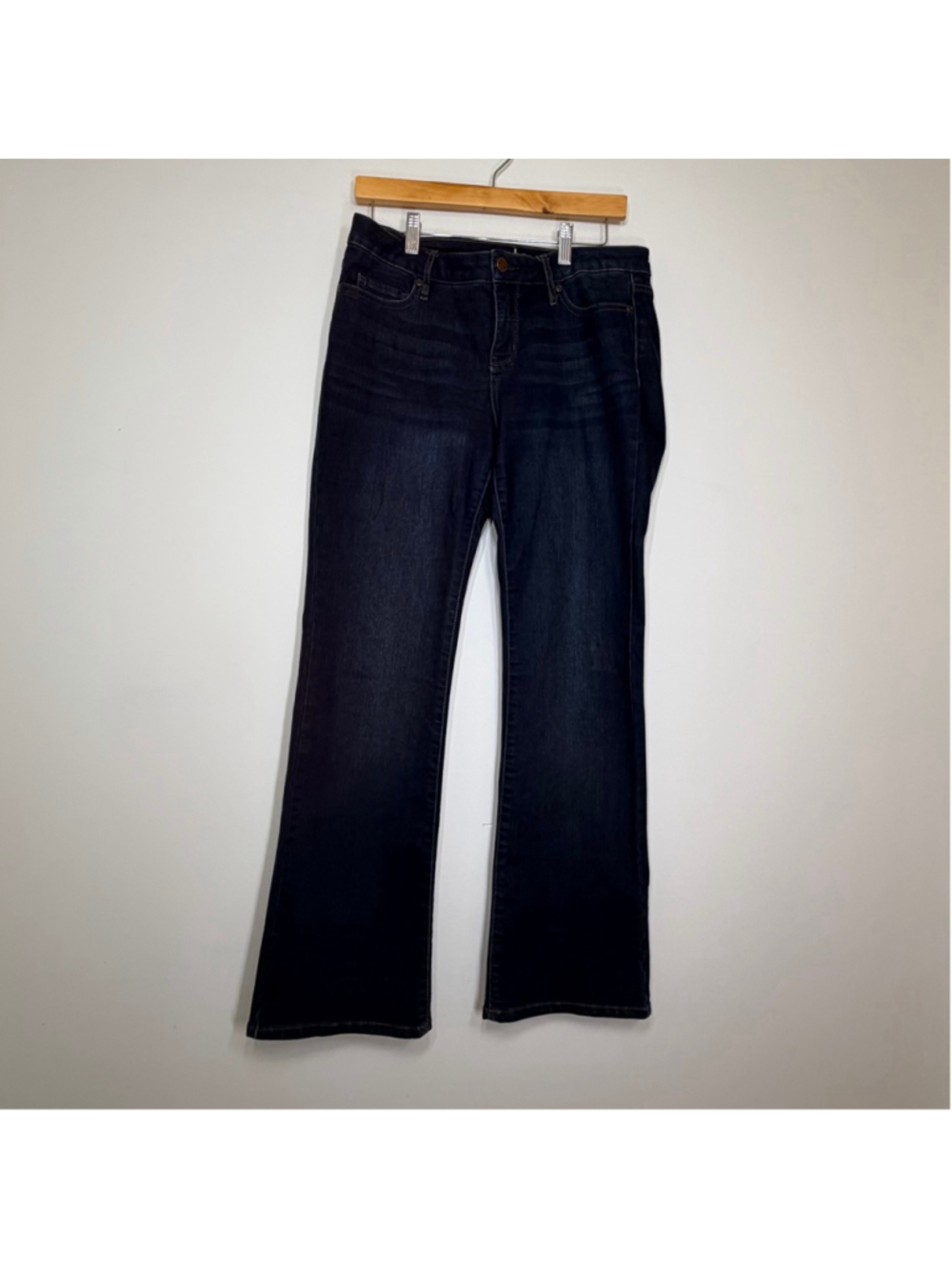 Soho NY & Co Curvy Bootcut Jean Women 10P Dark Wash Stretch Petite Denim Classic